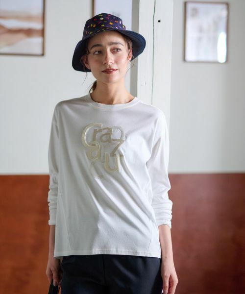 CARA O CRUZ / キャラ・オ・クルス カットソー | 洗える スパンコール刺繍ロゴTシャツ | 詳細8