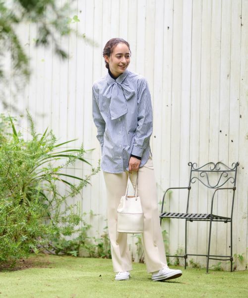 CARA O CRUZ / キャラ・オ・クルス シャツ・ブラウス | 洗える タイ付きストライプシャツ【CoC by CARA O CRUZ】 | 詳細11