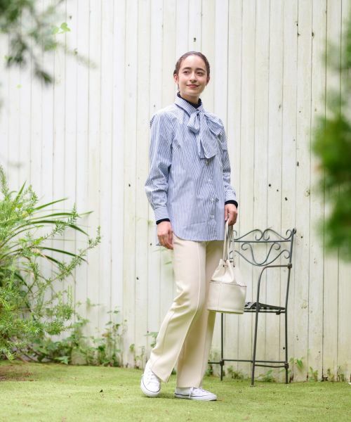 CARA O CRUZ / キャラ・オ・クルス シャツ・ブラウス | 洗える タイ付きストライプシャツ【CoC by CARA O CRUZ】 | 詳細12