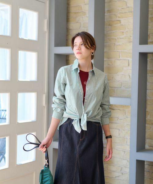 CARA O CRUZ / キャラ・オ・クルス シャツ・ブラウス | 洗える タイ付きストライプシャツ【CoC by CARA O CRUZ】 | 詳細26