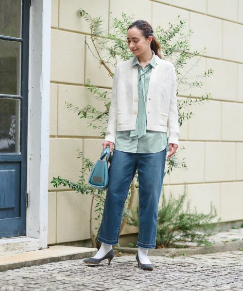 CARA O CRUZ / キャラ・オ・クルス シャツ・ブラウス | 洗える タイ付きストライプシャツ【CoC by CARA O CRUZ】 | 詳細4