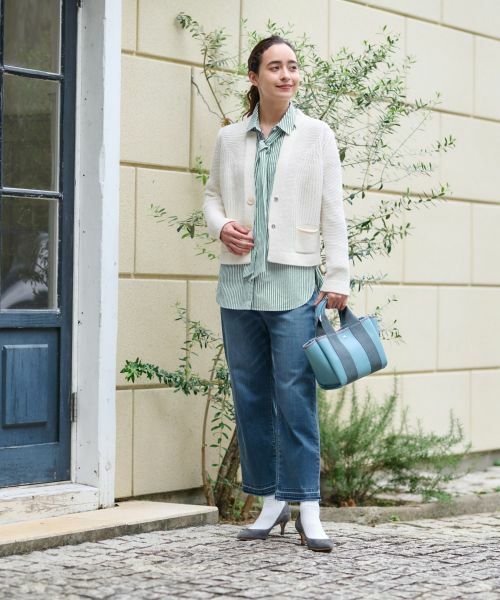 CARA O CRUZ / キャラ・オ・クルス シャツ・ブラウス | 洗える タイ付きストライプシャツ【CoC by CARA O CRUZ】 | 詳細5