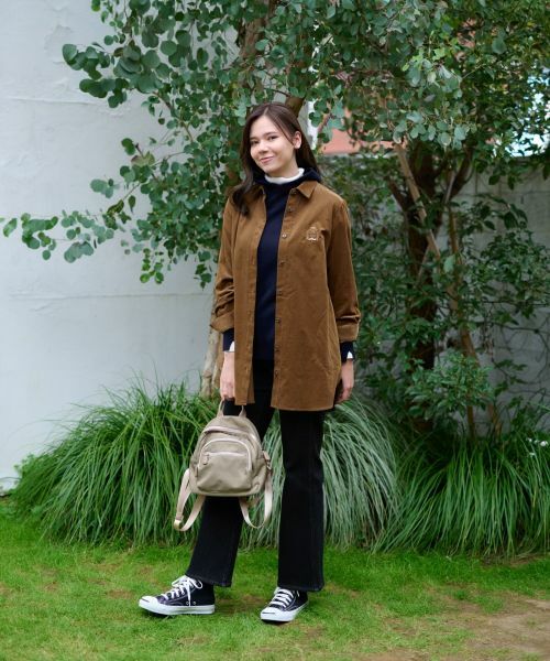 CARA O CRUZ / キャラ・オ・クルス シャツ・ブラウス | 洗えるコーデュロイのチュニックシャツ | 詳細10