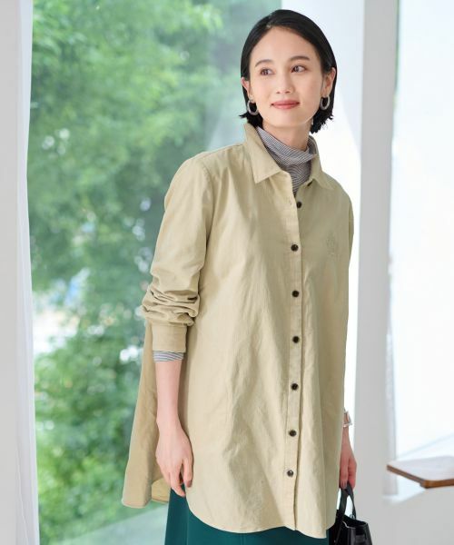 CARA O CRUZ / キャラ・オ・クルス シャツ・ブラウス | 洗えるコーデュロイのチュニックシャツ | 詳細15