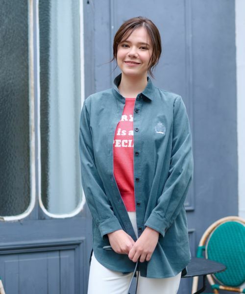 CARA O CRUZ / キャラ・オ・クルス シャツ・ブラウス | 洗えるコーデュロイのチュニックシャツ | 詳細2