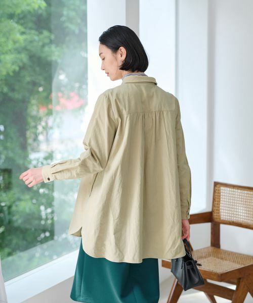 CARA O CRUZ / キャラ・オ・クルス シャツ・ブラウス | 洗えるコーデュロイのチュニックシャツ | 詳細21