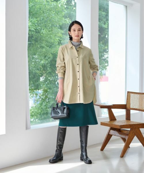 CARA O CRUZ / キャラ・オ・クルス シャツ・ブラウス | 洗えるコーデュロイのチュニックシャツ | 詳細24