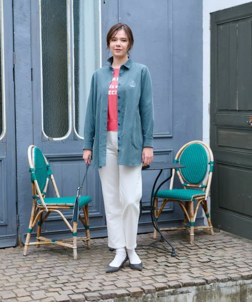 CARA O CRUZ / キャラ・オ・クルス シャツ・ブラウス | 洗えるコーデュロイのチュニックシャツ | 詳細4