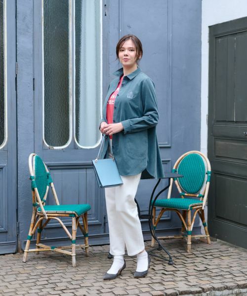 CARA O CRUZ / キャラ・オ・クルス シャツ・ブラウス | 洗えるコーデュロイのチュニックシャツ | 詳細6