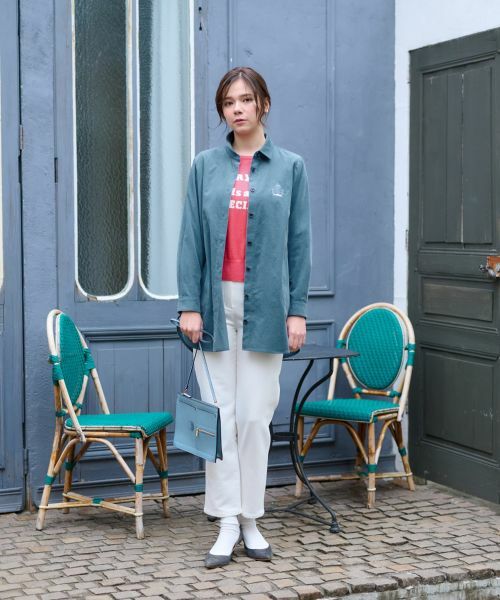 CARA O CRUZ / キャラ・オ・クルス シャツ・ブラウス | 洗えるコーデュロイのチュニックシャツ | 詳細7