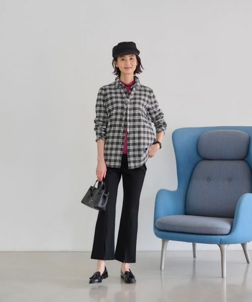 CARA O CRUZ / キャラ・オ・クルス その他パンツ | 洗える前裾スリットパンツ【CoC by CARA O CRUZ】 | 詳細15