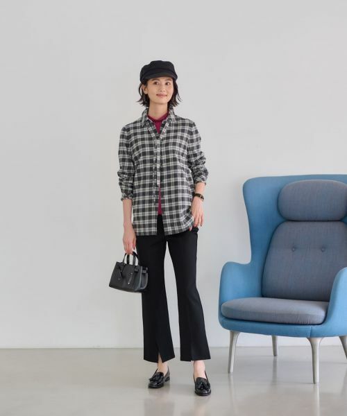 CARA O CRUZ / キャラ・オ・クルス その他パンツ | 洗える前裾スリットパンツ【CoC by CARA O CRUZ】 | 詳細16