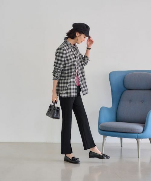 CARA O CRUZ / キャラ・オ・クルス その他パンツ | 洗える前裾スリットパンツ【CoC by CARA O CRUZ】 | 詳細19