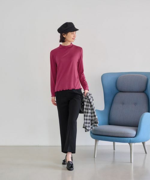 CARA O CRUZ / キャラ・オ・クルス その他パンツ | 洗える前裾スリットパンツ【CoC by CARA O CRUZ】 | 詳細21