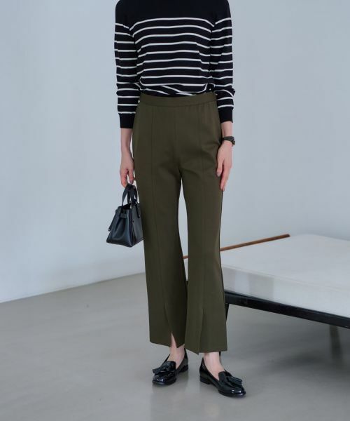 CARA O CRUZ / キャラ・オ・クルス その他パンツ | 洗える前裾スリットパンツ【CoC by CARA O CRUZ】 | 詳細23