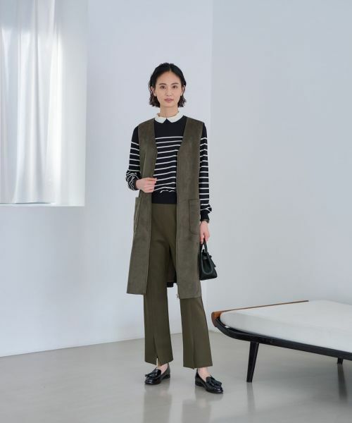 CARA O CRUZ / キャラ・オ・クルス その他パンツ | 洗える前裾スリットパンツ【CoC by CARA O CRUZ】 | 詳細24