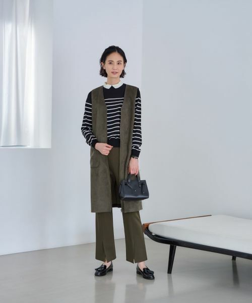 CARA O CRUZ / キャラ・オ・クルス その他パンツ | 洗える前裾スリットパンツ【CoC by CARA O CRUZ】 | 詳細25