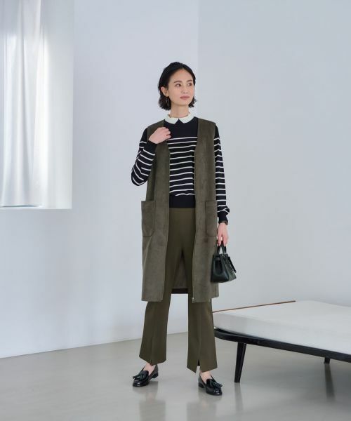 CARA O CRUZ / キャラ・オ・クルス その他パンツ | 洗える前裾スリットパンツ【CoC by CARA O CRUZ】 | 詳細26