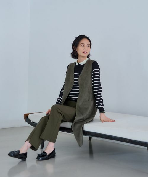 CARA O CRUZ / キャラ・オ・クルス その他パンツ | 洗える前裾スリットパンツ【CoC by CARA O CRUZ】 | 詳細27