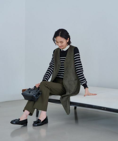 CARA O CRUZ / キャラ・オ・クルス その他パンツ | 洗える前裾スリットパンツ【CoC by CARA O CRUZ】 | 詳細28