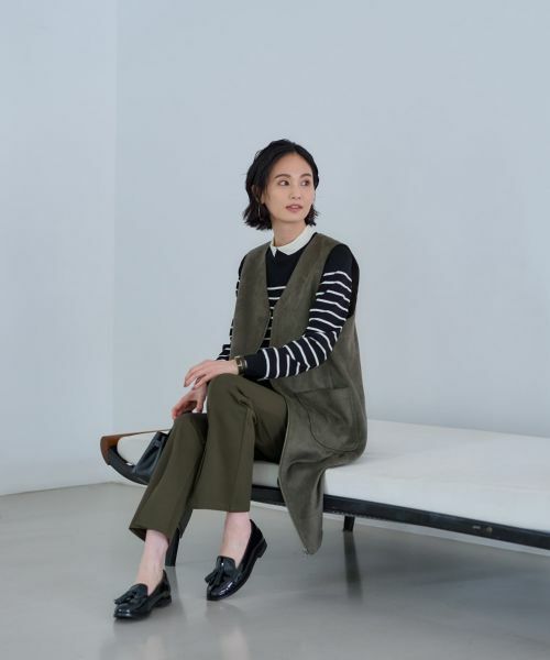 CARA O CRUZ / キャラ・オ・クルス その他パンツ | 洗える前裾スリットパンツ【CoC by CARA O CRUZ】 | 詳細30