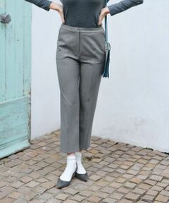 CARA O CRUZ / キャラ・オ・クルス その他パンツ | 【あったか】洗える 裏起毛後ろウエスト伸縮クロップドパンツ【CoC by CARA O CRUZ】