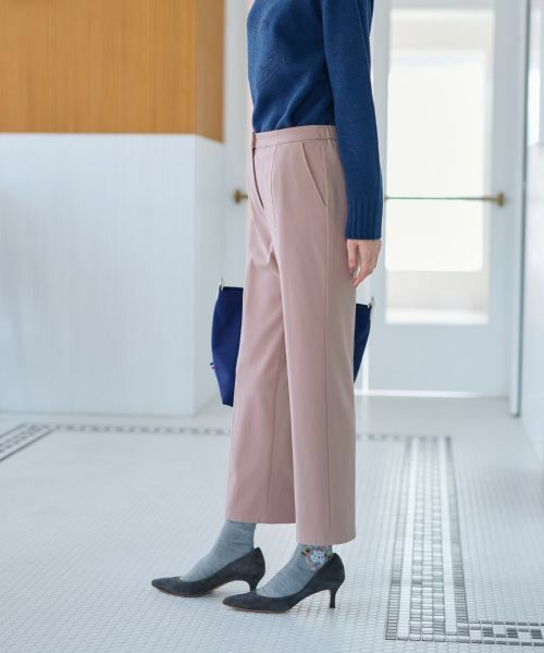 CARA O CRUZ / キャラ・オ・クルス その他パンツ | 【あったか】洗える 裏起毛後ろウエスト伸縮クロップドパンツ【CoC by CARA O CRUZ】 | 詳細12