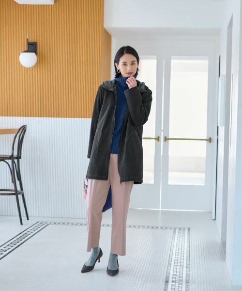 CARA O CRUZ / キャラ・オ・クルス その他パンツ | 【あったか】洗える 裏起毛後ろウエスト伸縮クロップドパンツ【CoC by CARA O CRUZ】 | 詳細14