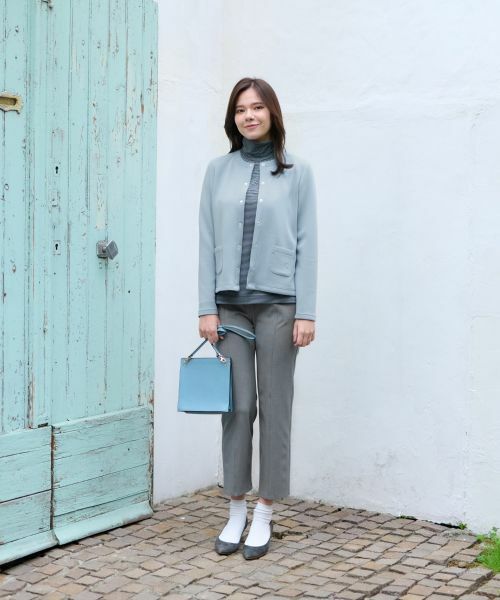 CARA O CRUZ / キャラ・オ・クルス その他パンツ | 【あったか】洗える 裏起毛後ろウエスト伸縮クロップドパンツ【CoC by CARA O CRUZ】 | 詳細23