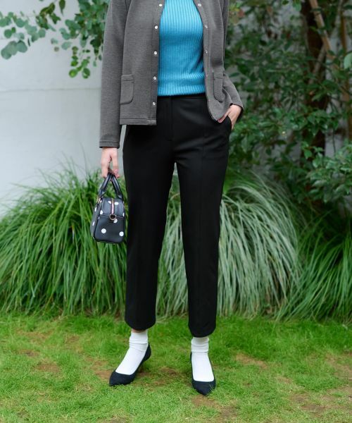 CARA O CRUZ / キャラ・オ・クルス その他パンツ | 【あったか】洗える 裏起毛後ろウエスト伸縮クロップドパンツ【CoC by CARA O CRUZ】 | 詳細6