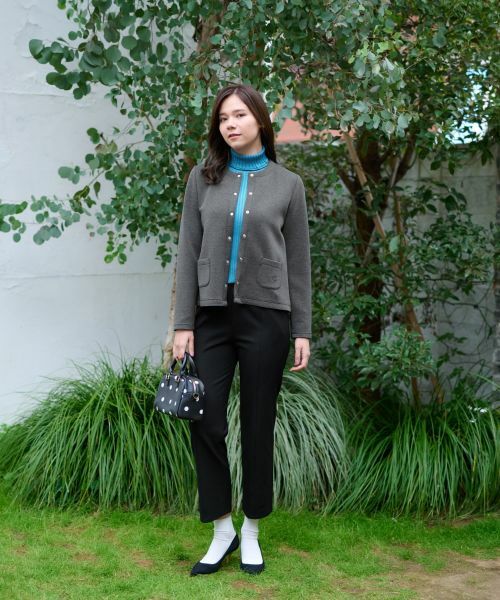 CARA O CRUZ / キャラ・オ・クルス その他パンツ | 【あったか】洗える 裏起毛後ろウエスト伸縮クロップドパンツ【CoC by CARA O CRUZ】 | 詳細8