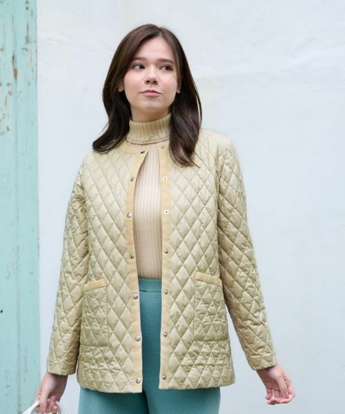 CARA O CRUZ / キャラ・オ・クルス テーラードジャケット | 【防寒】キルトジャケット【CoC by CARA O CRUZ】【あったか】 | 詳細1