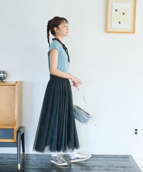 CARA O CRUZ / キャラ・オ・クルス カットソー | 洗える バイカラーボウタイフレンチスリーブトップス | 詳細8