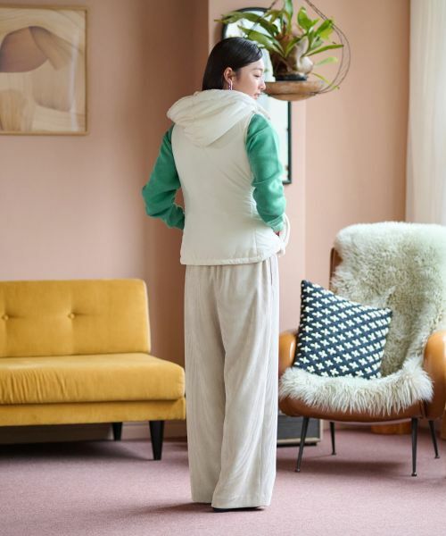 CARA O CRUZ / キャラ・オ・クルス テーラードジャケット | シープと中わたの異素材MIXベスト【LISA　CONTE】【あったか】 | 詳細12