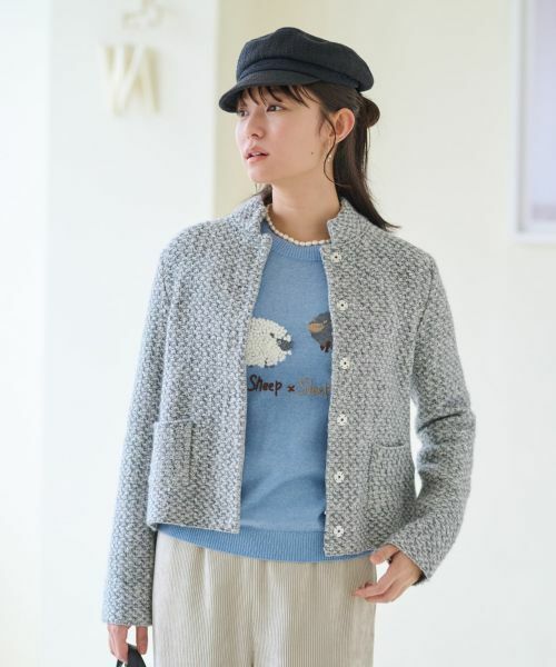 CARA O CRUZ / キャラ・オ・クルス テーラードジャケット | ニットジャケット【ANNE CLAIRE】 | 詳細8