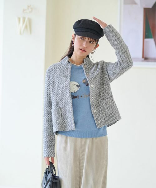 CARA O CRUZ / キャラ・オ・クルス テーラードジャケット | ニットジャケット【ANNE CLAIRE】 | 詳細9