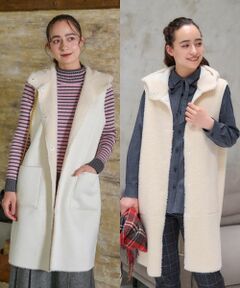 CARA O CRUZ / キャラ・オ・クルス テーラードジャケット | リバーシブルジレ【BETTA CORRADI】【あったか】