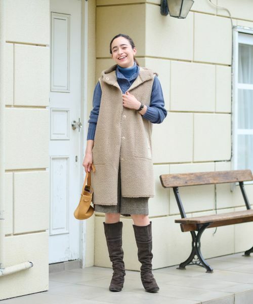 CARA O CRUZ / キャラ・オ・クルス テーラードジャケット | リバーシブルジレ【BETTA CORRADI】【あったか】 | 詳細13