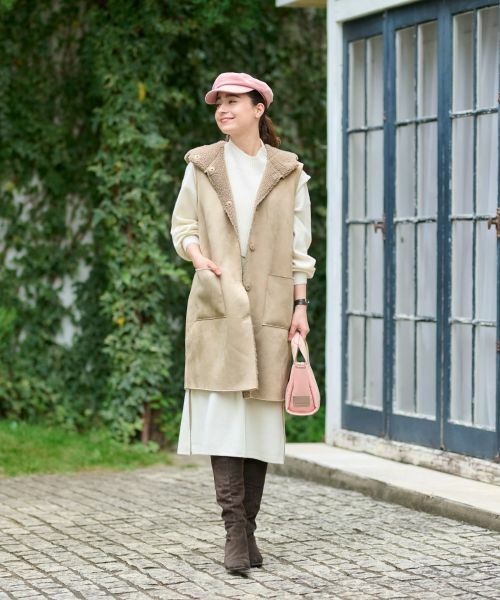 CARA O CRUZ / キャラ・オ・クルス テーラードジャケット | リバーシブルジレ【BETTA CORRADI】【あったか】 | 詳細18