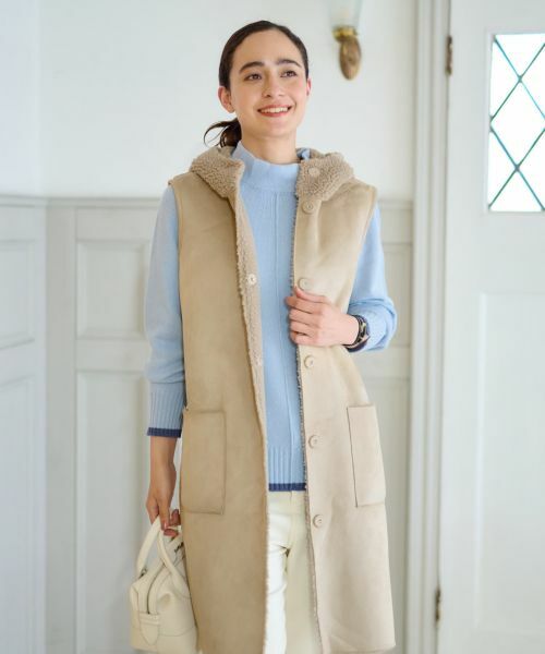 CARA O CRUZ / キャラ・オ・クルス テーラードジャケット | リバーシブルジレ【BETTA CORRADI】【あったか】 | 詳細27