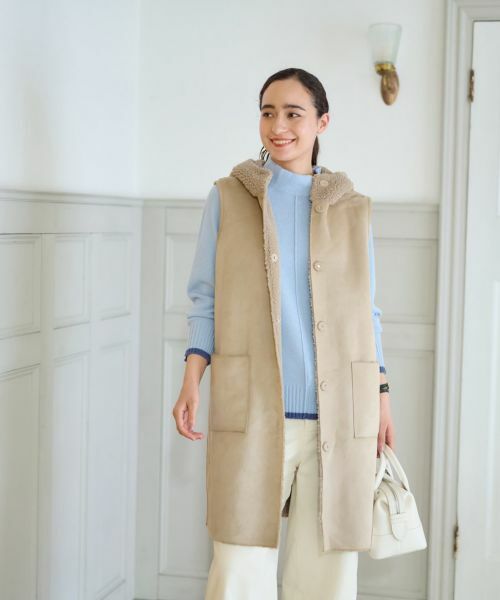 CARA O CRUZ / キャラ・オ・クルス テーラードジャケット | リバーシブルジレ【BETTA CORRADI】【あったか】 | 詳細28