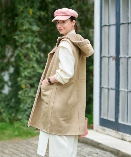 CARA O CRUZ / キャラ・オ・クルス テーラードジャケット | リバーシブルジレ【BETTA CORRADI】【あったか】 | 詳細4