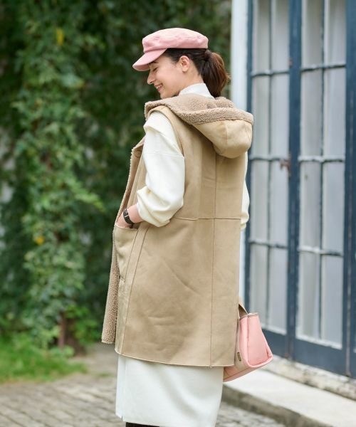 CARA O CRUZ / キャラ・オ・クルス テーラードジャケット | リバーシブルジレ【BETTA CORRADI】【あったか】 | 詳細5
