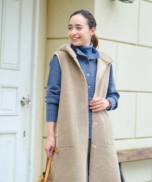 CARA O CRUZ / キャラ・オ・クルス テーラードジャケット | リバーシブルジレ【BETTA CORRADI】【あったか】 | 詳細8