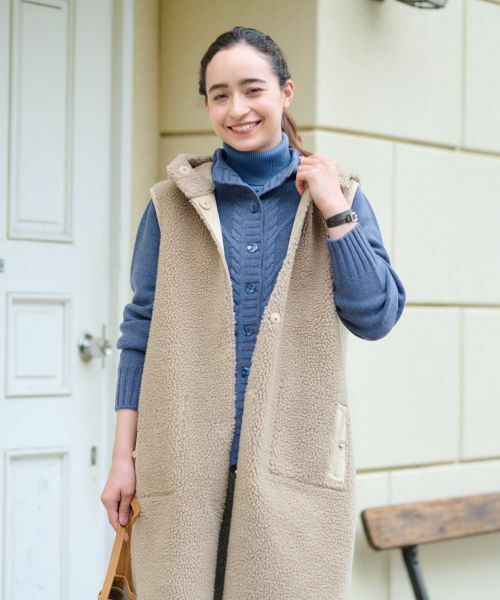 CARA O CRUZ / キャラ・オ・クルス テーラードジャケット | リバーシブルジレ【BETTA CORRADI】【あったか】 | 詳細9