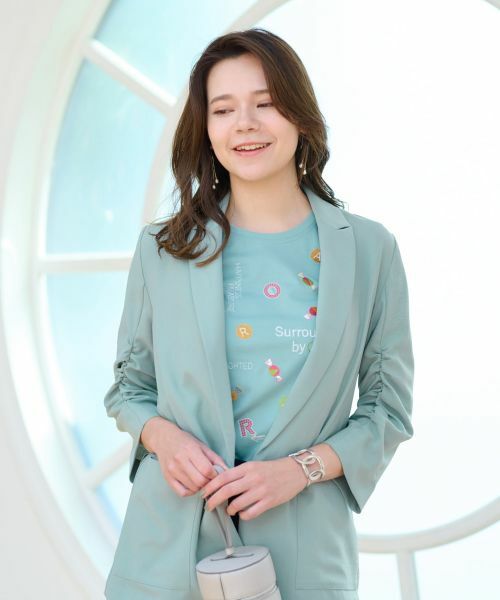 CARA O CRUZ / キャラ・オ・クルス テーラードジャケット | 洗える 袖シャーリングジャケット | 詳細10