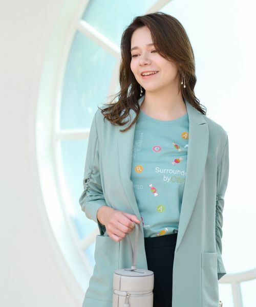 CARA O CRUZ / キャラ・オ・クルス テーラードジャケット | 洗える 袖シャーリングジャケット | 詳細11