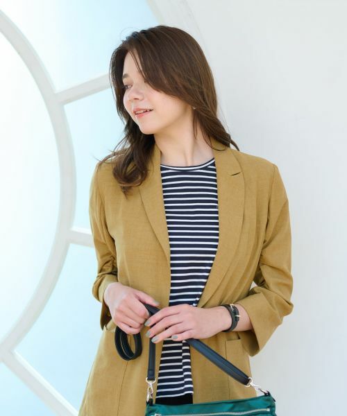 CARA O CRUZ / キャラ・オ・クルス テーラードジャケット | 洗える 袖シャーリングジャケット | 詳細16