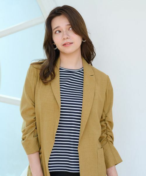 CARA O CRUZ / キャラ・オ・クルス テーラードジャケット | 洗える 袖シャーリングジャケット | 詳細17