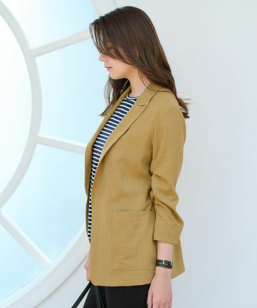 CARA O CRUZ / キャラ・オ・クルス テーラードジャケット | 洗える 袖シャーリングジャケット | 詳細18